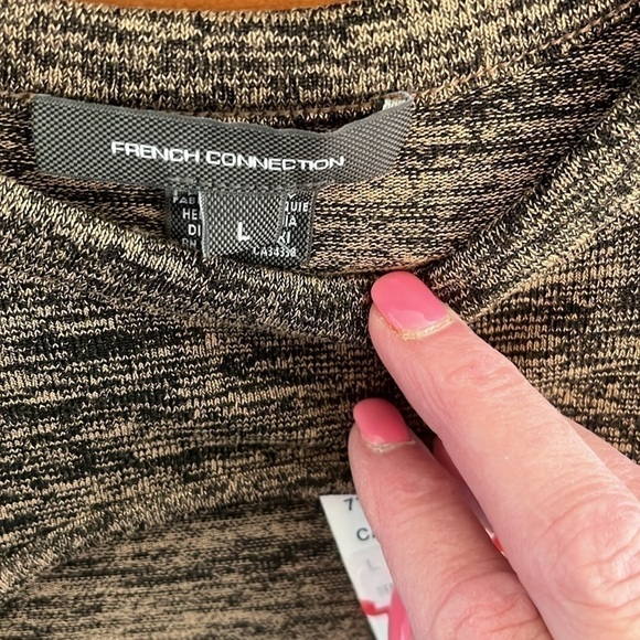 NWT French Connection Camel Maxi Dress With Side Slit Size Large - Picture 3 of 10